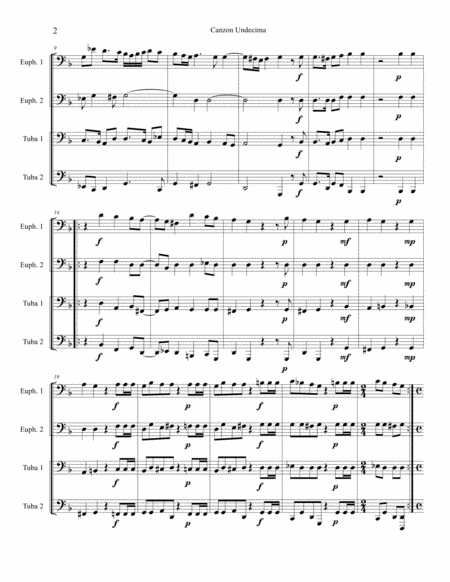 Canzon Undecima For Tuba Quartet Page 2