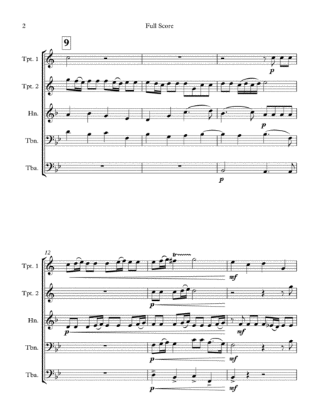 Canzona From Ode To St Cecelias Day For Brass Quintet Page 2