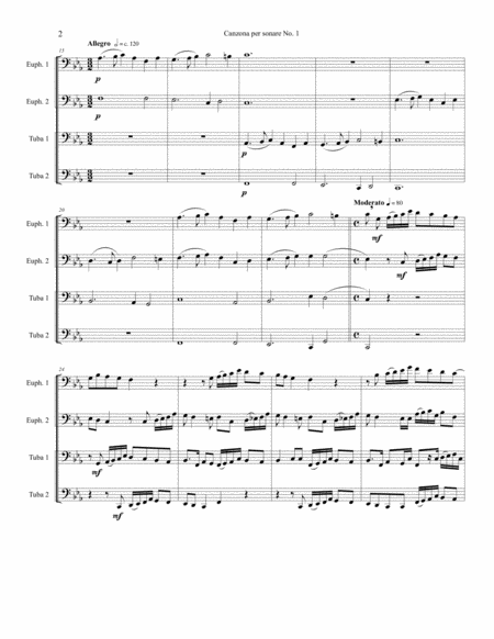 Canzona Per Sonare No 1 For Tuba Quartet Page 2