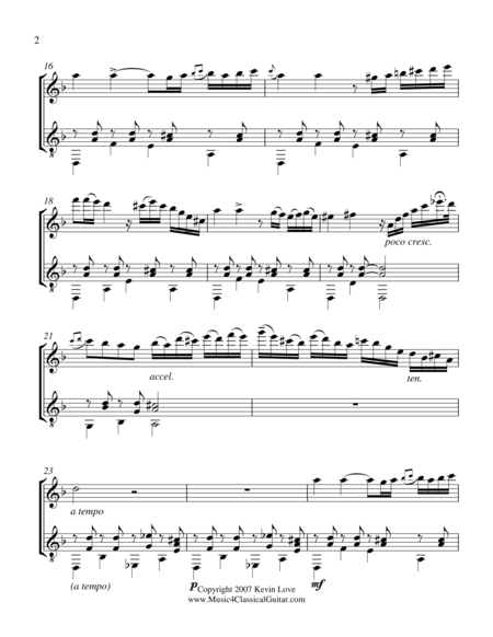 Capricho Arabe Oboe And Guitar Score And Parts Page 2