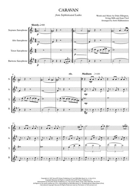 Caravan Saxophone Quartet Page 2