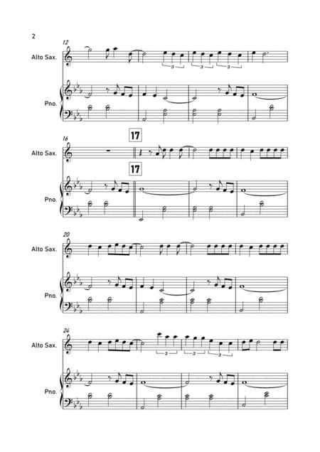 Cardigan By Taylor Swift Alto Saxophone And Piano Page 2