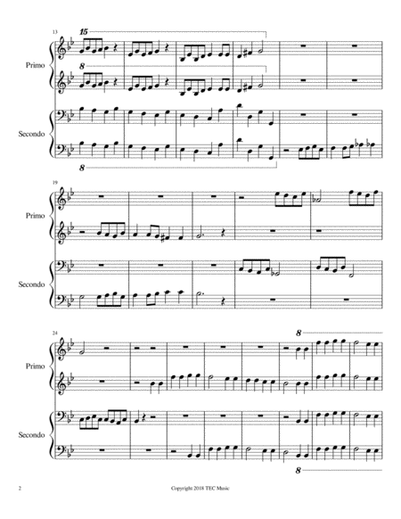 Carnival Of The Animals Fossils Intermediate Piano Duet Page 2