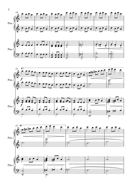 Carol Of The Bells Easy Piano Duet Page 2