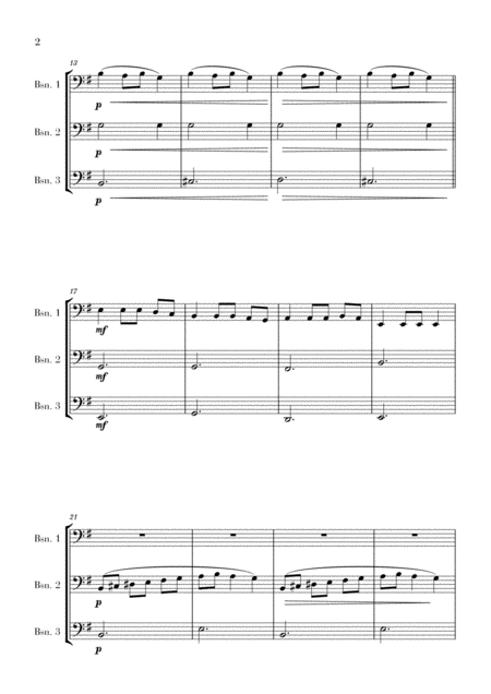 Carol Of The Bells For 3 Bassoons Bassoon Trio Page 2