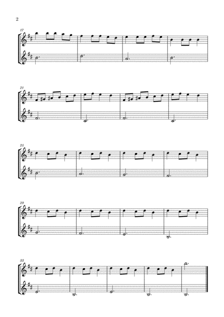 Carol Of The Bells For Clarinet And Bass Clarinet Page 2