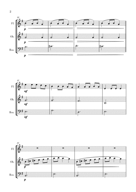 Carol Of The Bells For Flute Oboe And Bassoon Woodwind Trio Page 2