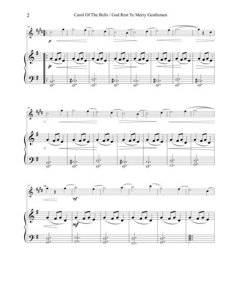 Carol Of The Bells God Rest Ye Merry Gentlemen Alto Sax Page 2