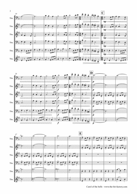 Carol Of The Bells Pentatonix Style Trombone Trio Page 2