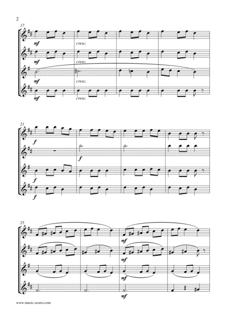 Carol Of The Bells Saxophone Quartet Page 2