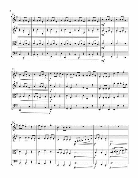Carol Of The Bells String Quartet Score And Parts Page 2