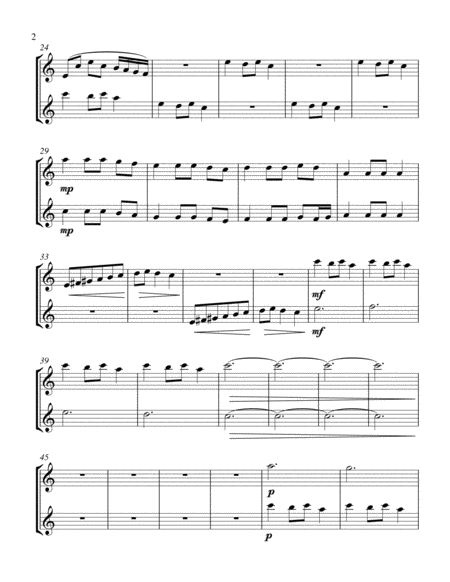 Carol Of The Bells Treble C Instrument Duet Parts Only Page 2
