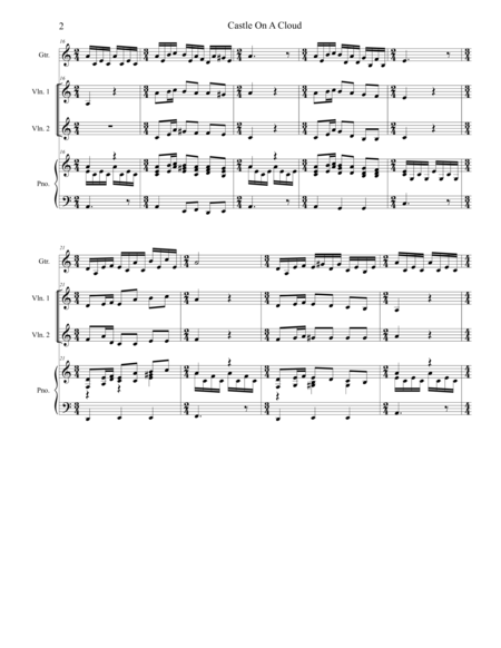 Castle On A Cloud For String Trio Page 2