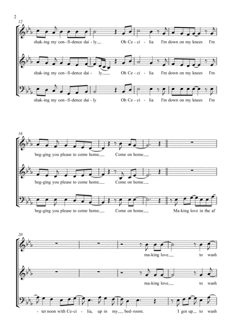 Cecilia Arranged For A Cappella Community Choir Page 2