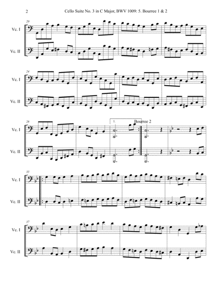 Cello Suite No 3 Bwv 1009 5 Bourree 1 2 Page 2