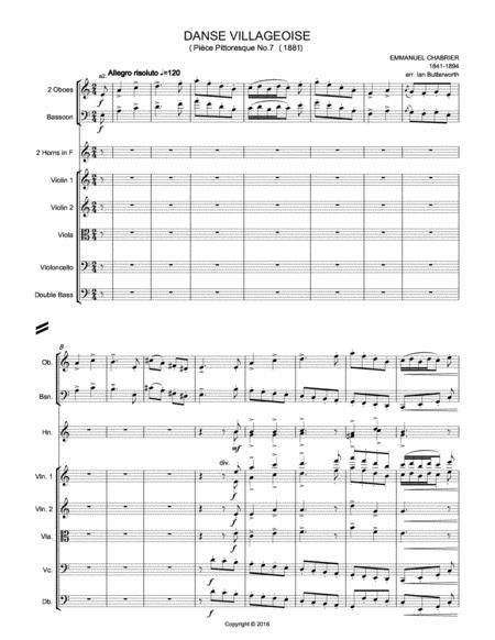 Chabrier Danse Villageoise Pices Pittoresque For Chamber Orchestra Page 2