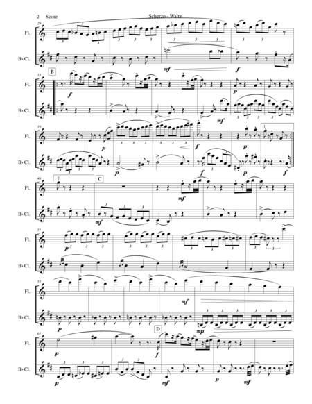 Chabrier Flute And Clarinet Duet Scherzo From Suite Pastorale Page 2