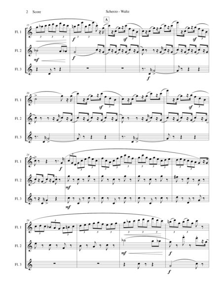 Chabrier Flute Trio Scherzo From Suite Pastorale Page 2