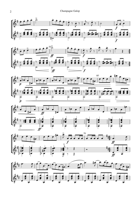 Champagne Galop For Flute And Guitar Page 2