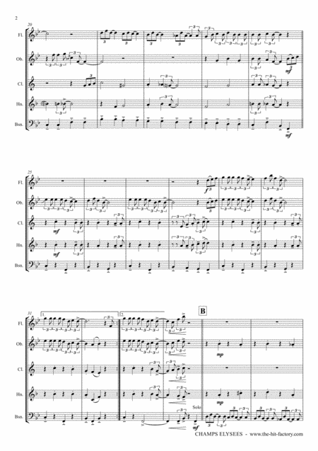 Champs Elysees Zaz Wind Quintet Page 2
