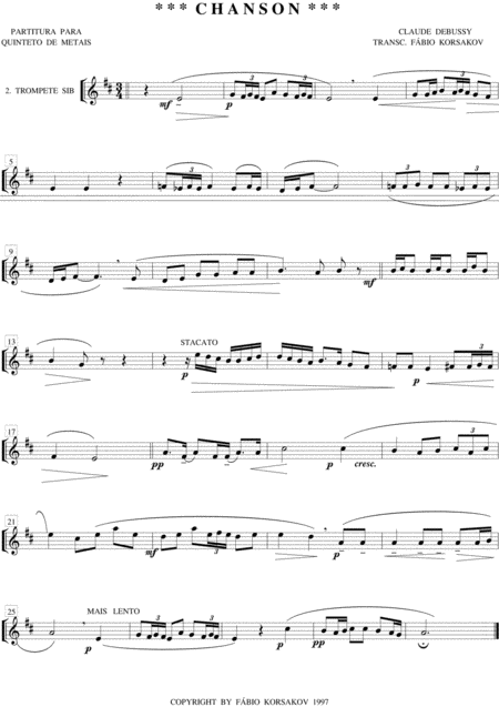 Chanson Debussy Brass Quintet Page 2