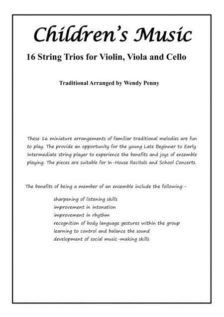 Childrens Music 16 String Trios For Violin Viola And Cello Page 2