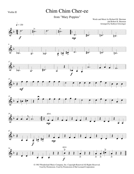 Chim Chim Cher Ee From Disneys Mary Poppins String Quartet Page 2