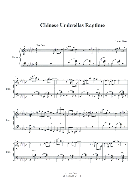 Chinese Umbrellas Ragtime For Piano Page 2