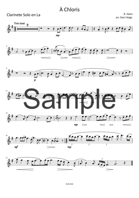 Chloris Solo Clarinet And Strings Page 2