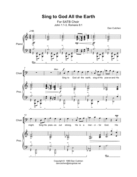 Choral Sing To God All The Earth Satb Page 2