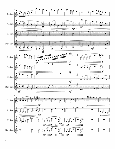Chorale For Saxophone Quartet Page 2