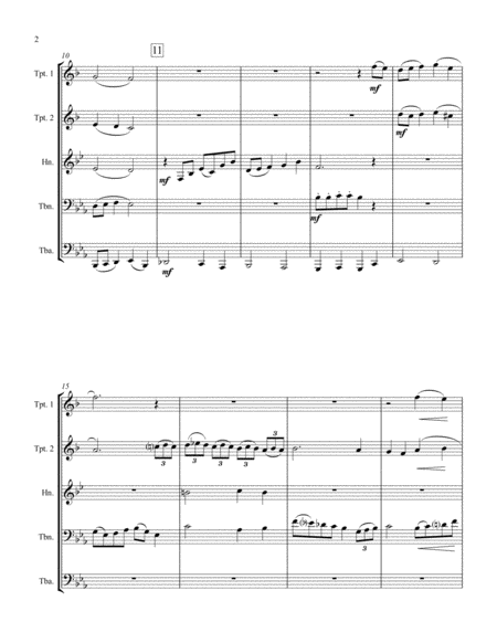 Chorale Prelude Now Thank We All Our God For Brass Quintet Page 2