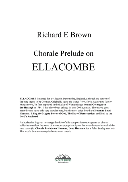 Chorale Prelude On Ellacombe Page 2