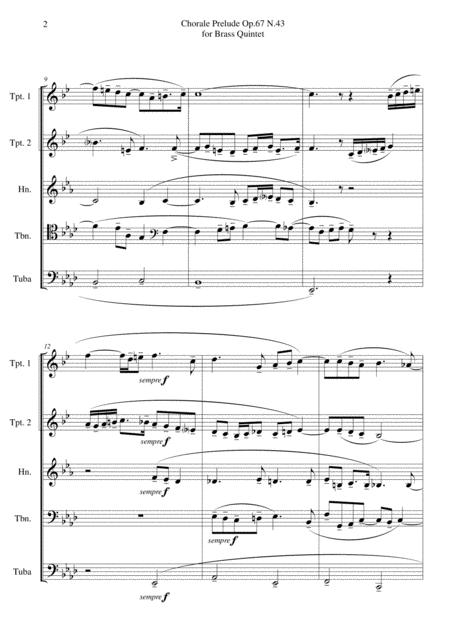 Chorale Prelude Op 67 N 43 For Brass Quintet Page 2