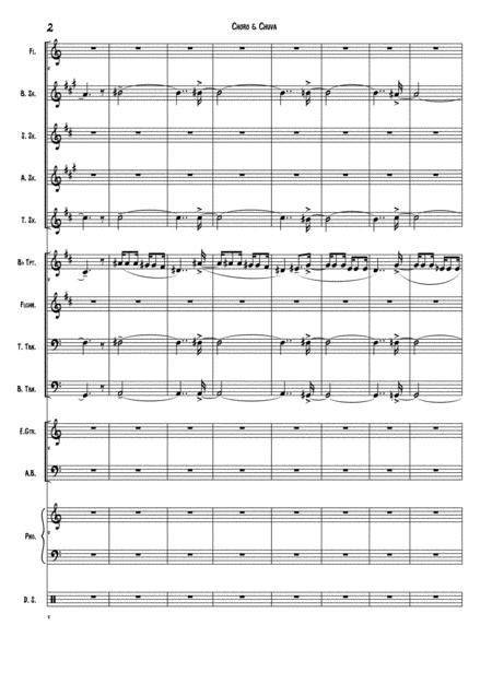 Choro Chuva Anderson Quevedo Score 4 Saxes Trumpet Flugelhorn 2 Trombones Piano Guitar Bass Drums Page 2