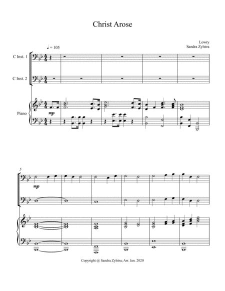 Christ Arose Bass C Instrument Duet Page 2