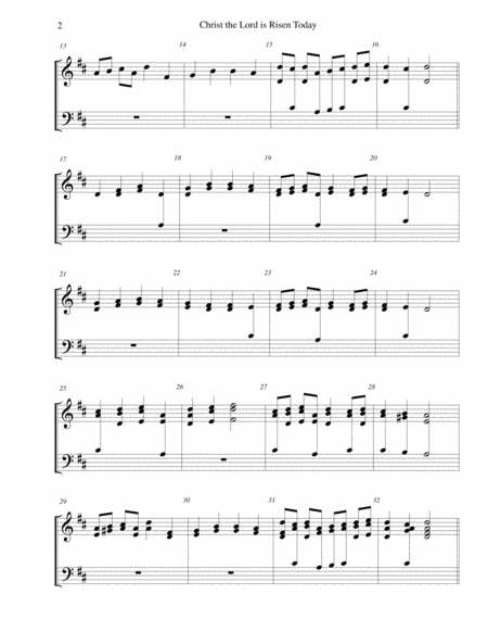 Christ The Lord Is Risen Today Jesus Christ Is Risen Today For 2 Octave Handbell Choir Page 2