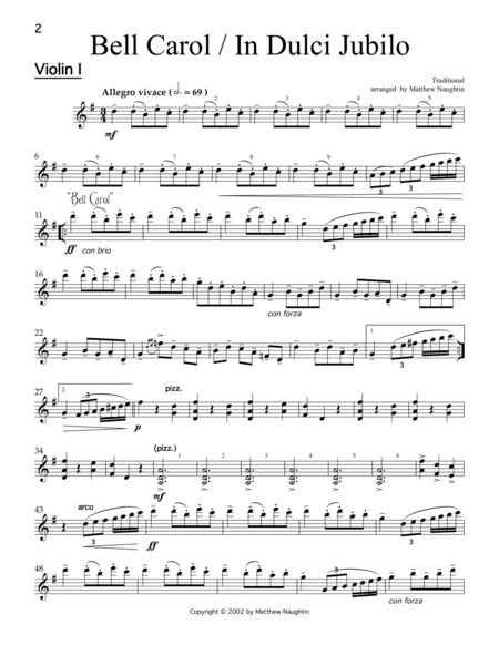 Christmas Album For String Quartet Violin 1 Page 2