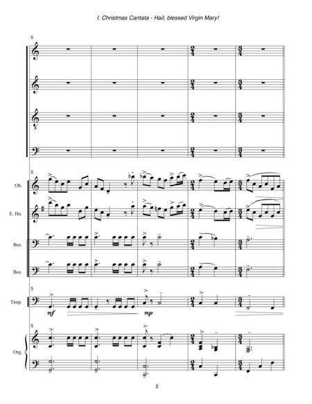 Christmas Cantata 2001 Rev 2014 For Satb Chorus 2 Oboes Eng Horn 2 Bassoons Timpani And Organ Page 2