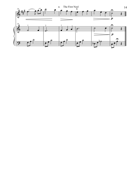 Christmas Duets For Alto Saxophone Piano The First Noel Page 2