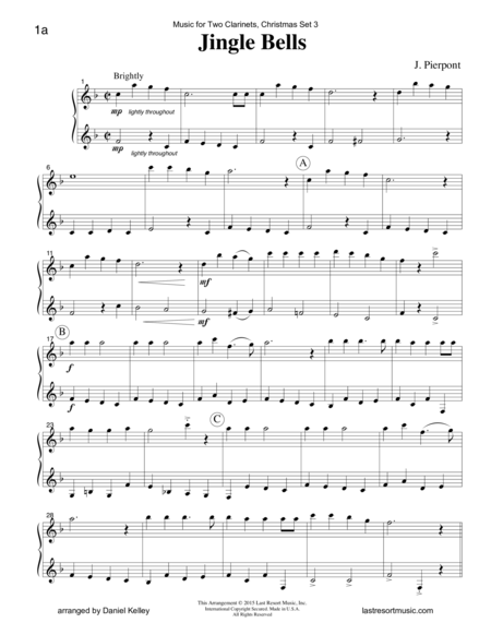 Christmas Duets For Clarinet Set 3 Music For Two Clarinets Page 2