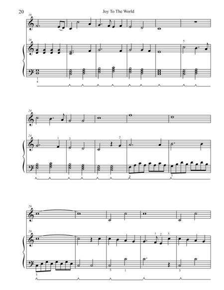 Christmas Duets For Recorder Piano Joy To The World Page 2