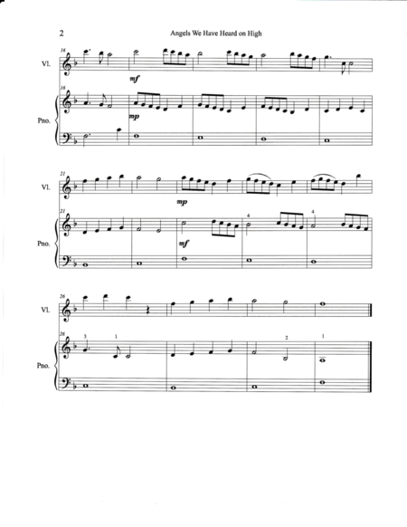 Christmas Duets For Violin Piano Vol 2 11 Traditional Carols Page 2