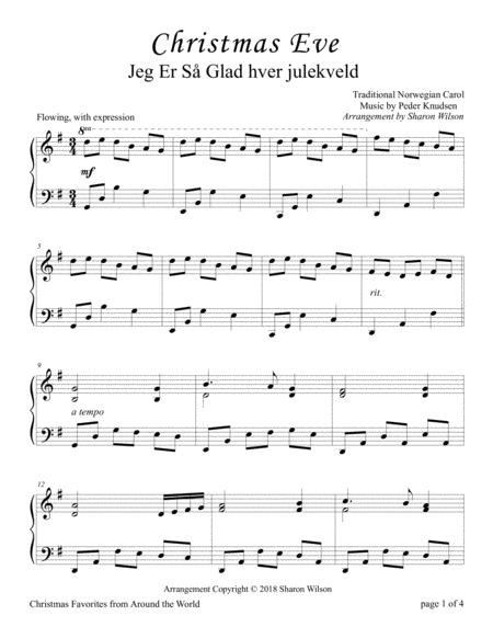 Christmas Eve Jeg Ers Glad Hver Julekveld For Solo Piano Page 2