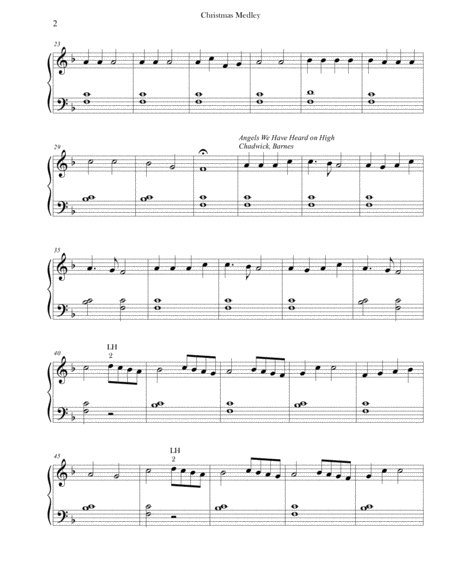 Christmas Medley Easy Piano F Major Page 2