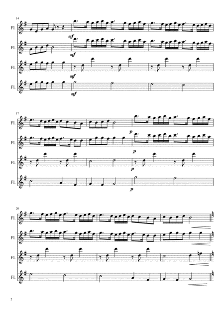 Christmas Medley For Flute Quartet Page 2