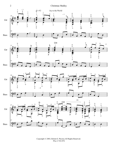 Christmas Medley For Guitar And Bass Page 2