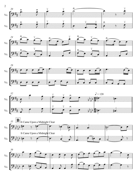 Christmas Medley For Two Cellos Page 2