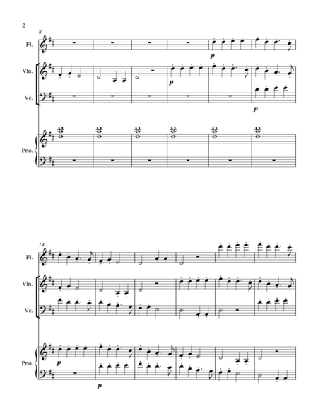 Christmas Morning For Flute Violin Cello And Piano Page 2