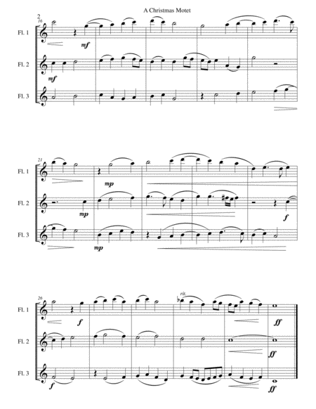 Christmas Motet Hodie Apparuit In Israel For 3 Flutes Page 2